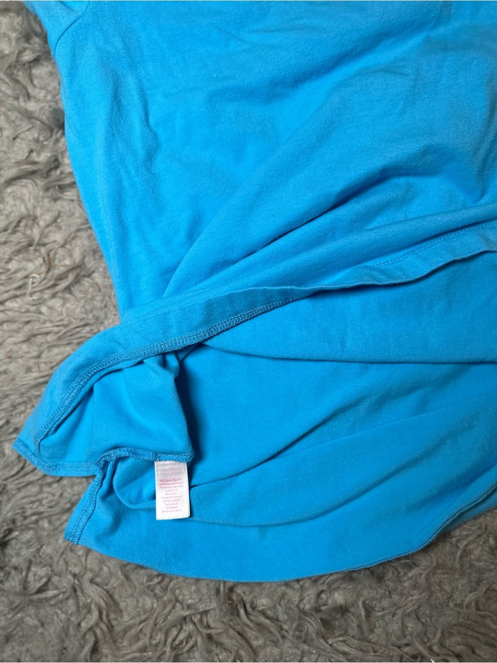 Bebe Turquoise Blue Lilly Pulitzer Embellished Neckline Short Sleeve Top - Picture 5 of 5